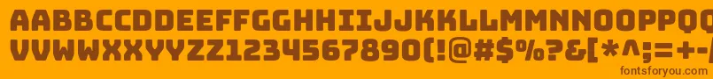 BungeeRegular Font – Brown Fonts on Orange Background