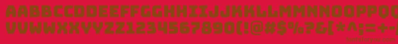 フォントBungeeRegular – 赤い背景に茶色の文字