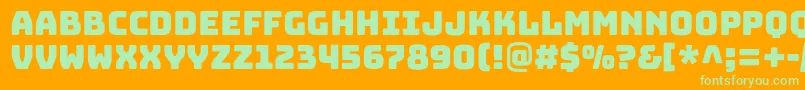 BungeeRegular Font – Green Fonts on Orange Background