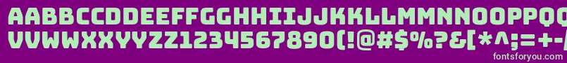 BungeeRegular Font – Green Fonts on Purple Background