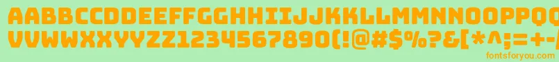 BungeeRegular Font – Orange Fonts on Green Background