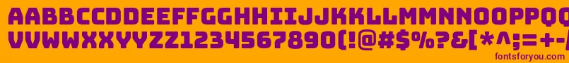 BungeeRegular Font – Purple Fonts on Orange Background