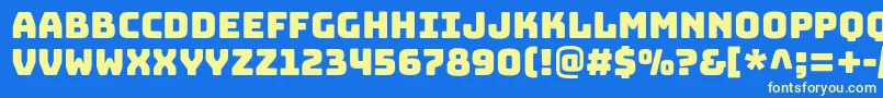 BungeeRegular Font – Yellow Fonts on Blue Background