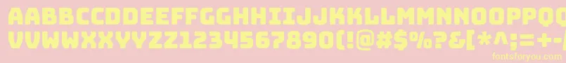 BungeeRegular Font – Yellow Fonts on Pink Background