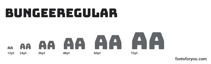 Размеры шрифта BungeeRegular (110136)