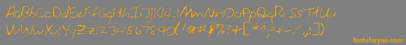 Lehn004 Font – Orange Fonts on Gray Background