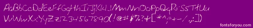 Lehn004 Font – Pink Fonts on Purple Background