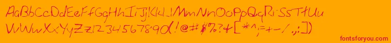 Lehn004 Font – Red Fonts on Orange Background