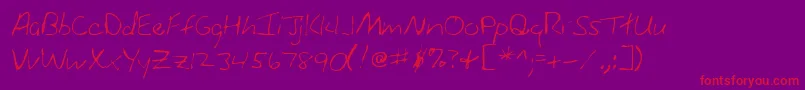 Lehn004 Font – Red Fonts on Purple Background
