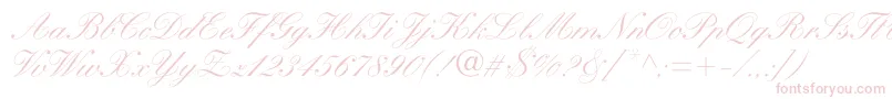Heatherscriptc-Schriftart – Rosa Schriften auf weißem Hintergrund