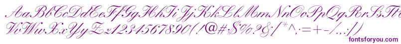 Heatherscriptc-Schriftart – Violette Schriften auf weißem Hintergrund