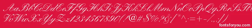 Heatherscriptc Font – White Fonts on Red Background