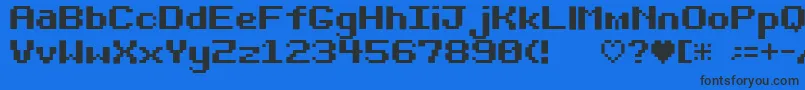 Bit Darling10 Srb Font – Black Fonts on Blue Background