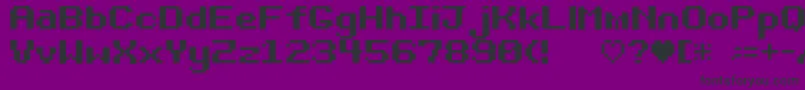Bit Darling10 Srb-fontti – mustat fontit violetilla taustalla