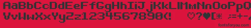 Bit Darling10 Srb Font – Black Fonts on Red Background