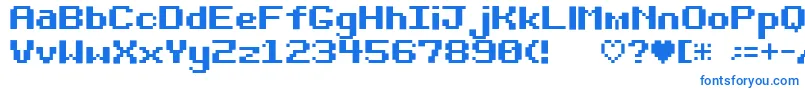 Bit Darling10 Srb Font – Blue Fonts on White Background