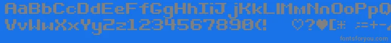 フォントBit Darling10 Srb – 青い背景に灰色の文字