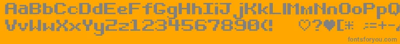 Bit Darling10 Srb Font – Gray Fonts on Orange Background