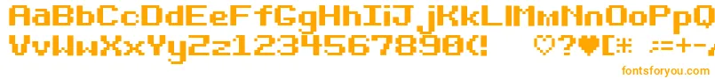 Bit Darling10 Srb Font – Orange Fonts on White Background