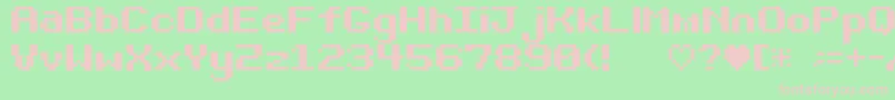 Bit Darling10 Srb-fontti – vaaleanpunaiset fontit vihreällä taustalla