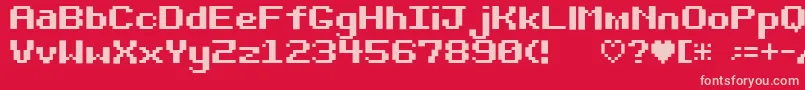 Bit Darling10 Srb Font – Pink Fonts on Red Background
