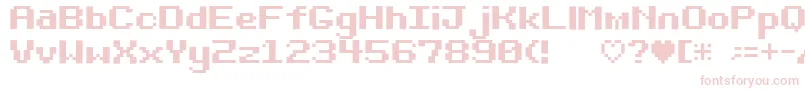 フォントBit Darling10 Srb – 白い背景にピンクのフォント