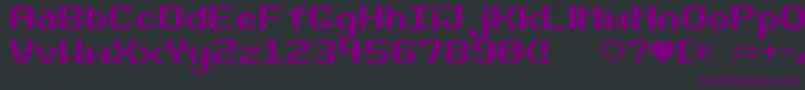Шрифт Bit Darling10 Srb – фиолетовые шрифты на чёрном фоне