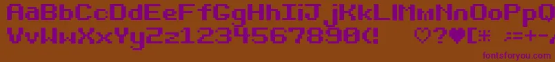 Bit Darling10 Srb Font – Purple Fonts on Brown Background