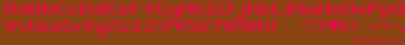 Шрифт Bit Darling10 Srb – красные шрифты на коричневом фоне