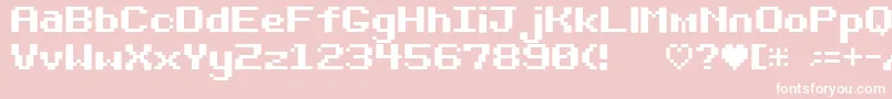 Шрифт Bit Darling10 Srb – белые шрифты на розовом фоне