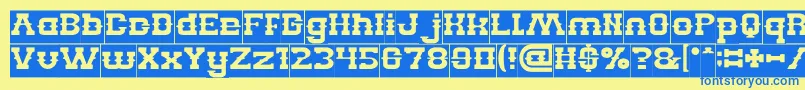 En savoir plus sur la police BillyTheKidInverse Police BillyTheKidInverse – polices bleues sur fond jaune