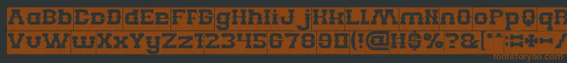 BillyTheKidInverse-fontti – ruskeat fontit mustalla taustalla