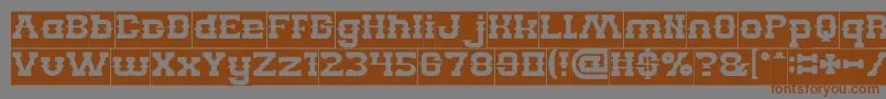 Weitere Informationen zur BillyTheKidInverse-Schriftart BillyTheKidInverse-Schriftart – Braune Schriften auf grauem Hintergrund
