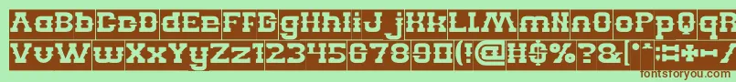 Saiba mais sobre a fonte BillyTheKidInverse Fonte BillyTheKidInverse – fontes marrons em um fundo verde