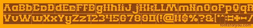 BillyTheKidInverse Font – Brown Fonts on Orange Background