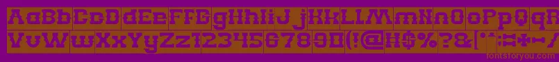 BillyTheKidInverse Font – Brown Fonts on Purple Background