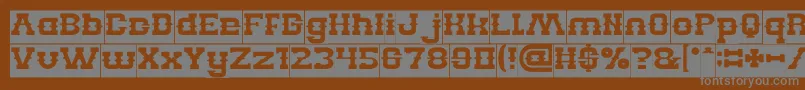 BillyTheKidInverse Font – Gray Fonts on Brown Background