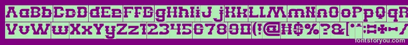 BillyTheKidInverse Font – Green Fonts on Purple Background