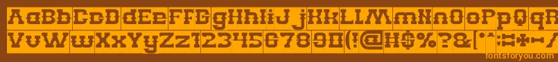 BillyTheKidInverse Font – Orange Fonts on Brown Background