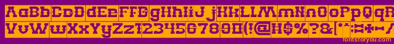 BillyTheKidInverse Font – Orange Fonts on Purple Background