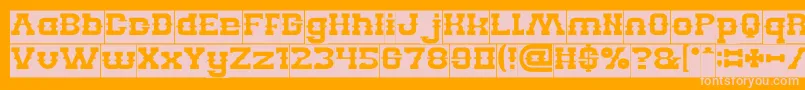 BillyTheKidInverse Font – Pink Fonts on Orange Background