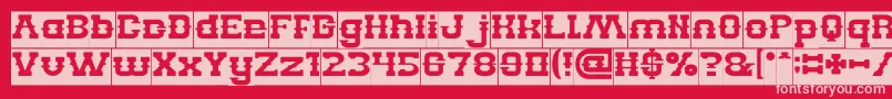 BillyTheKidInverse Font – Pink Fonts on Red Background