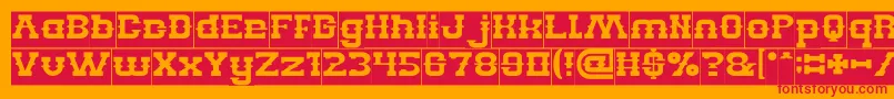 BillyTheKidInverse Font – Red Fonts on Orange Background