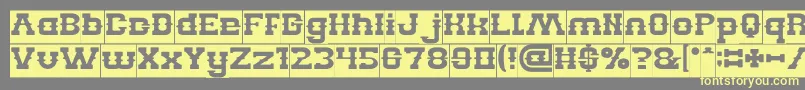 BillyTheKidInverse Font – Yellow Fonts on Gray Background