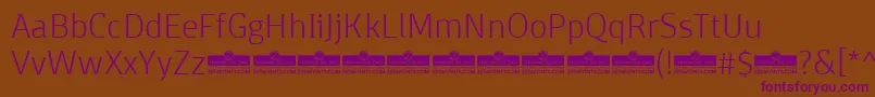 DomotikaExtralightTrial Font – Purple Fonts on Brown Background