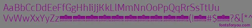 Шрифт DomotikaExtralightTrial – фиолетовые шрифты на сером фоне