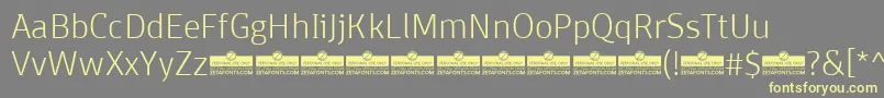 DomotikaExtralightTrial Font – Yellow Fonts on Gray Background
