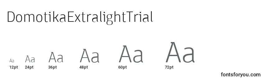 DomotikaExtralightTrial Font Sizes