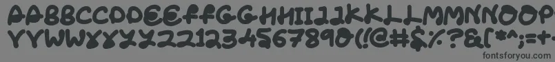 フォントLoveTheFonts – 黒い文字の灰色の背景