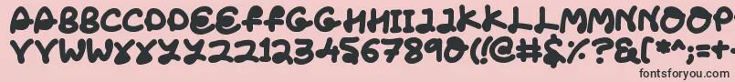 LoveTheFonts Font – Black Fonts on Pink Background